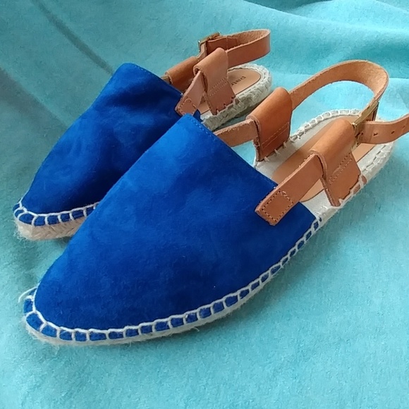 Patricia Green Shoes - Gorgeous PATRICIA GREEN Blue Suede Espadrilles